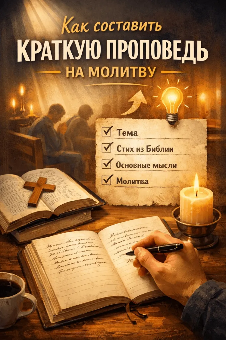 Как составить краткую проповедь на молитву