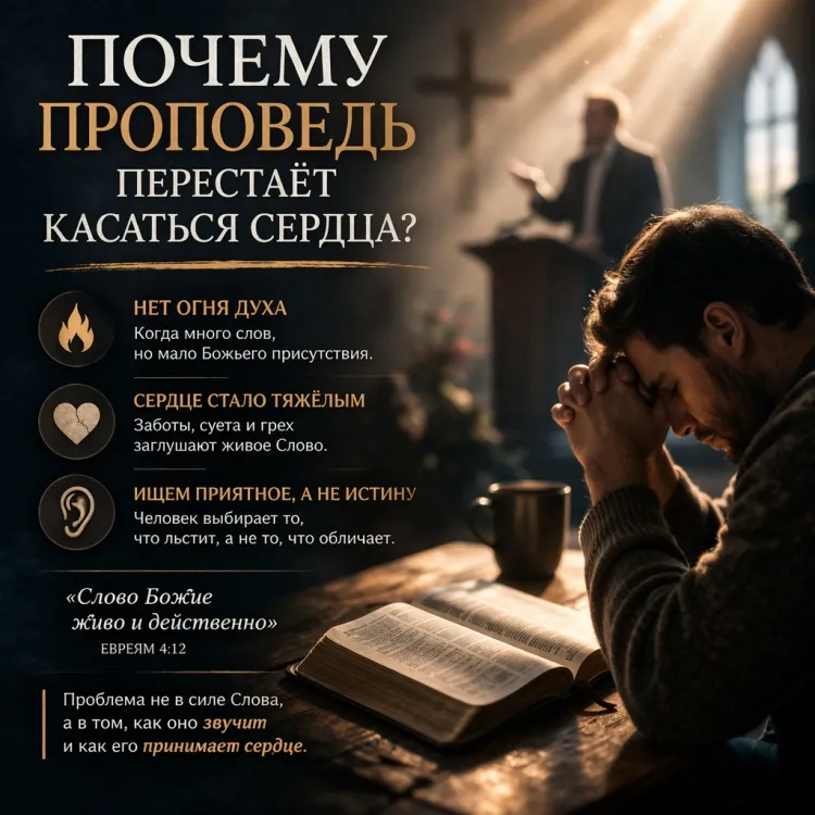 Почему проповедь перестаёт касаться сердца?
