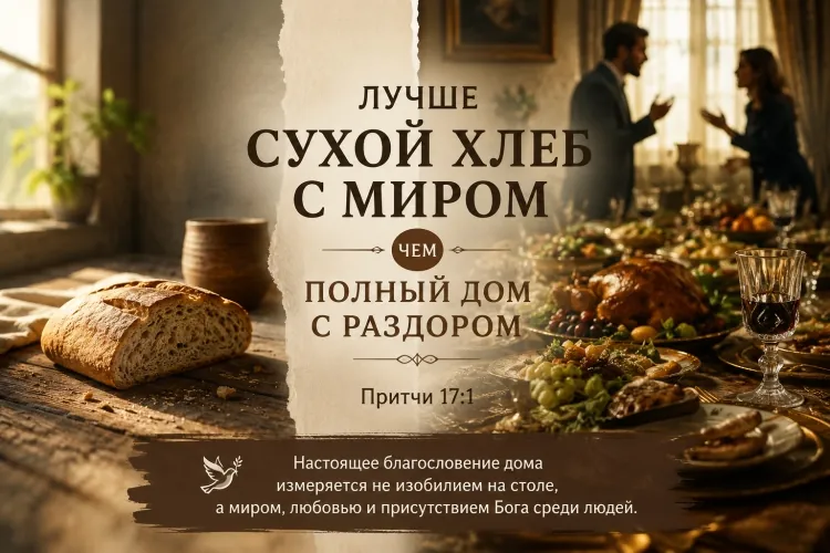 Лучше сухой хлеб с миром